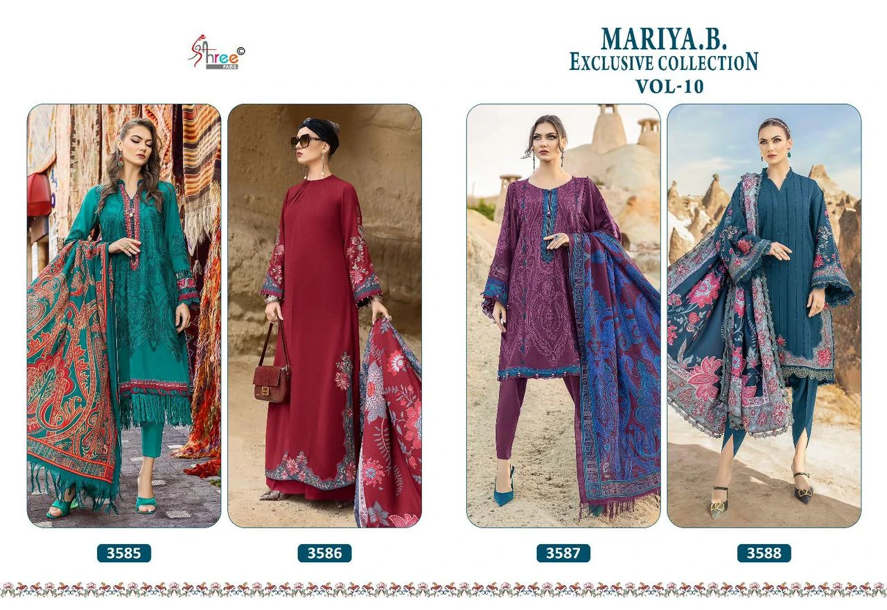 Shree Fab Mariab Exclusive Collection Vol 10 Pure Rayon Cotton Wholesale Pakistani Salwar Suit Catalog — Wholesale Salwar Suits, Shree Fabs wholesale from Surat — view 5